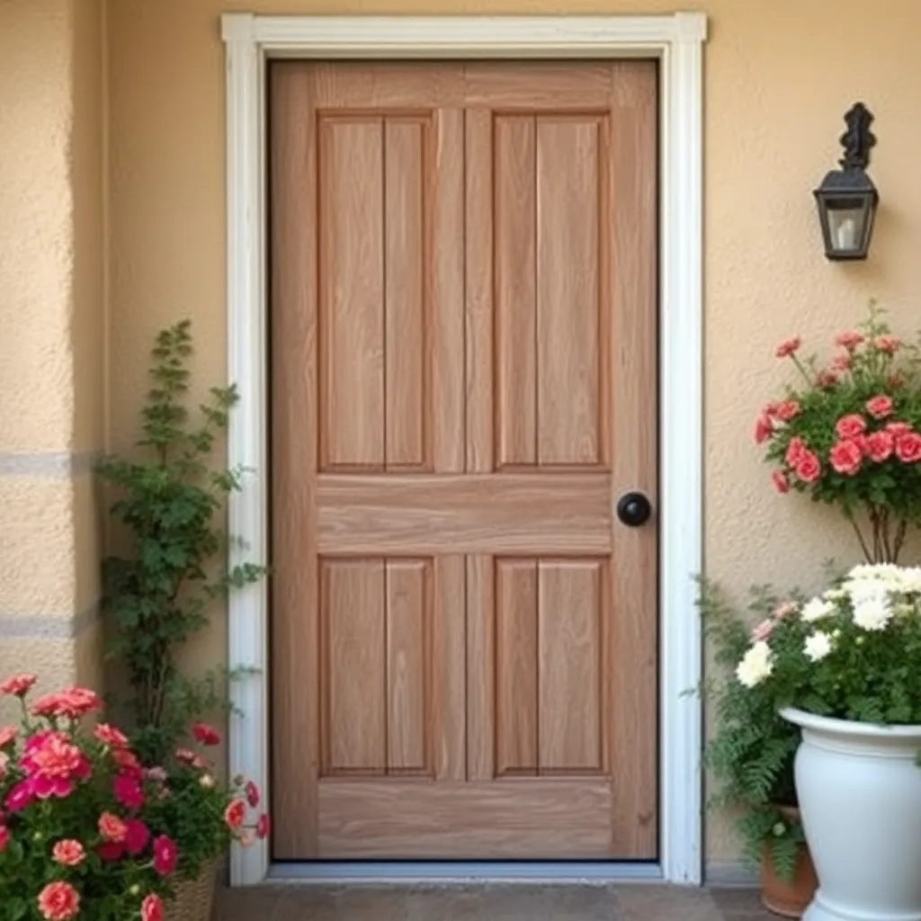 pintu aluminium urat kayu